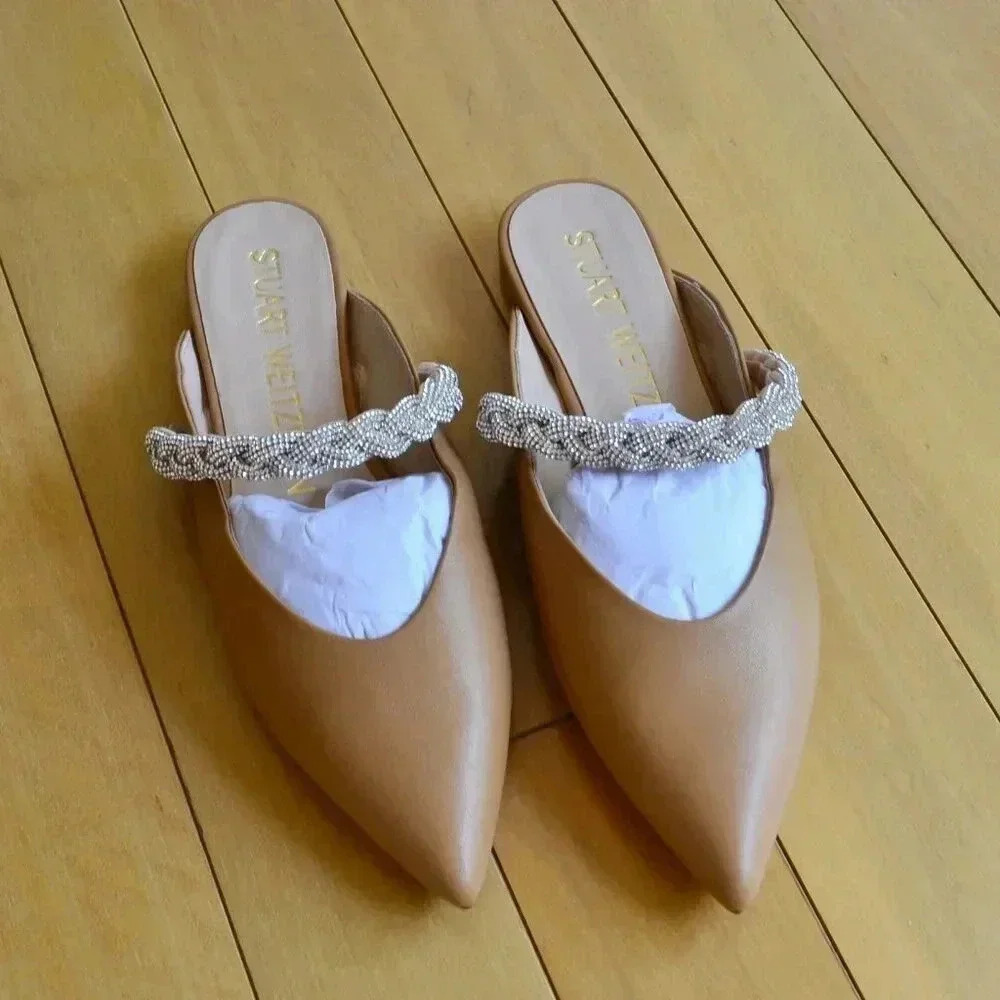 Stuart Weitzman Addison Slip-On Flat Shoes Size 38